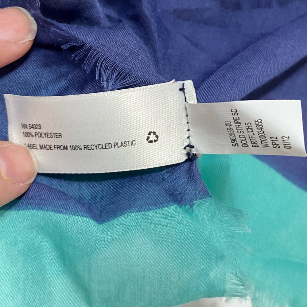 Gap Color Block Frayed Edge Scarf - image 8